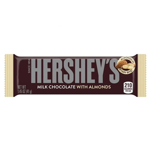 Hershey,S Chocolate Candy Bar With Almonds, 1.45 Ounce