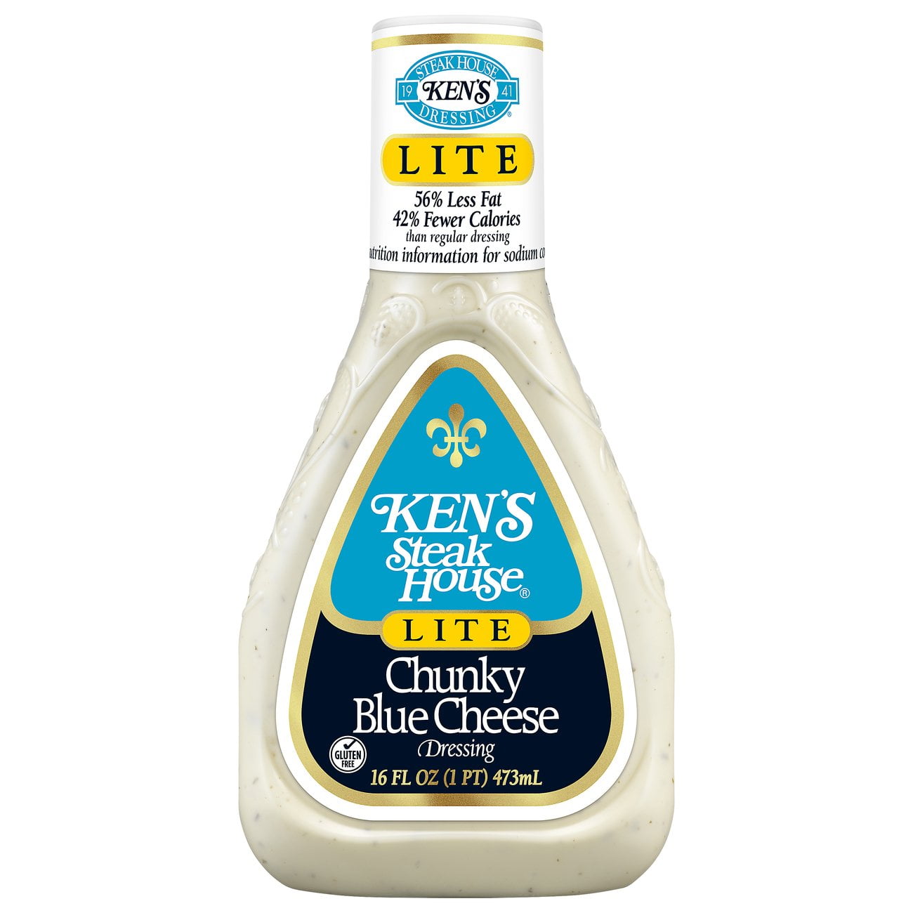 Pack Of 2 Ken's Steak House Lite Chunky Blue Cheese Dressing - 16 oz (Packaging May Vary)