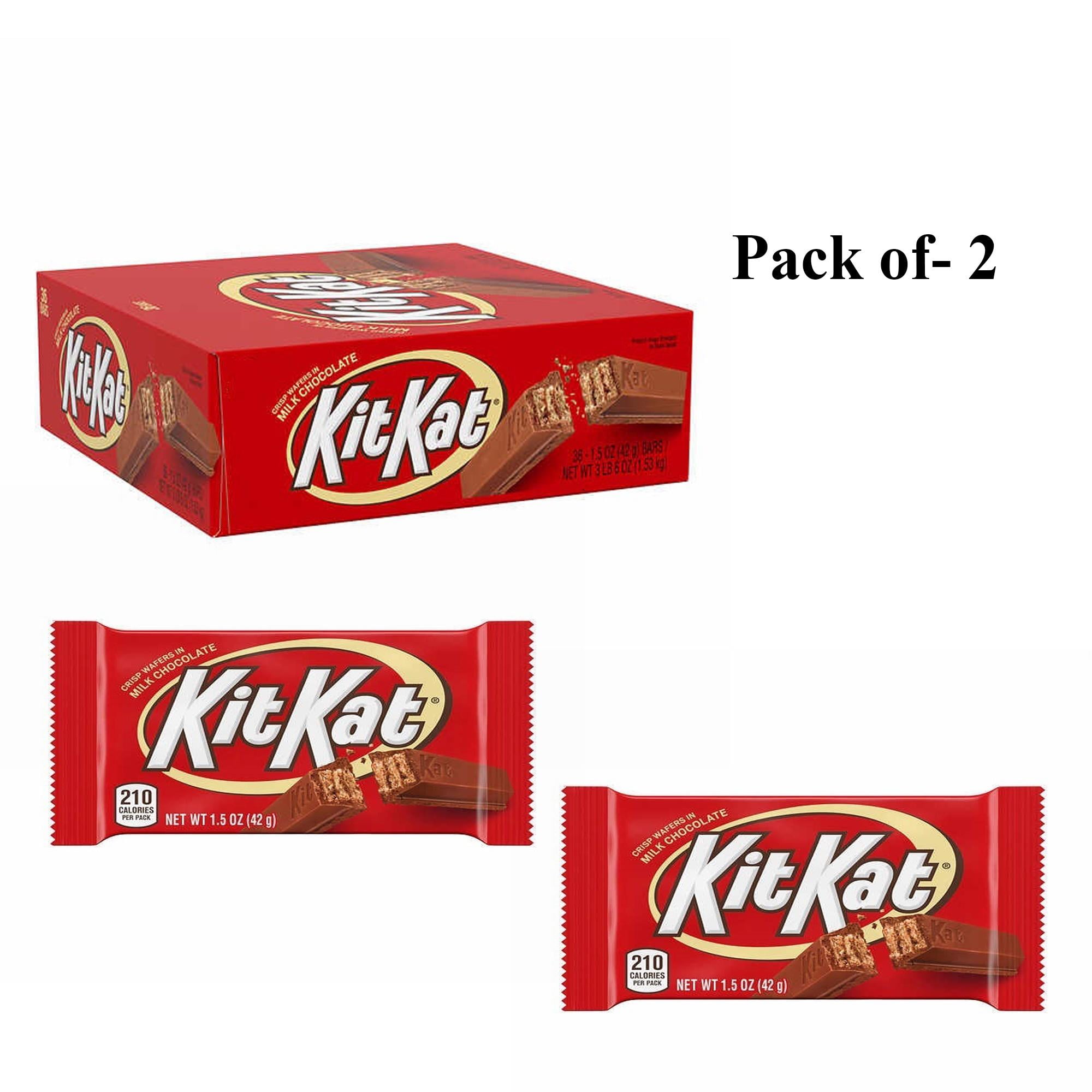 Pack Of 2 KitKat Crisp Wafers In Milk Chocolate Candy Bars | 1.5 Oz Per ...