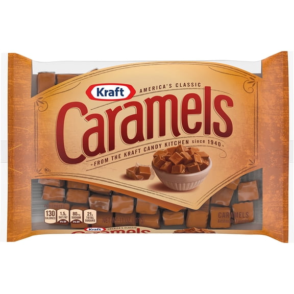 Pack Of 2 Kraft Caramel Squares, 11 oz (Package May Vary)