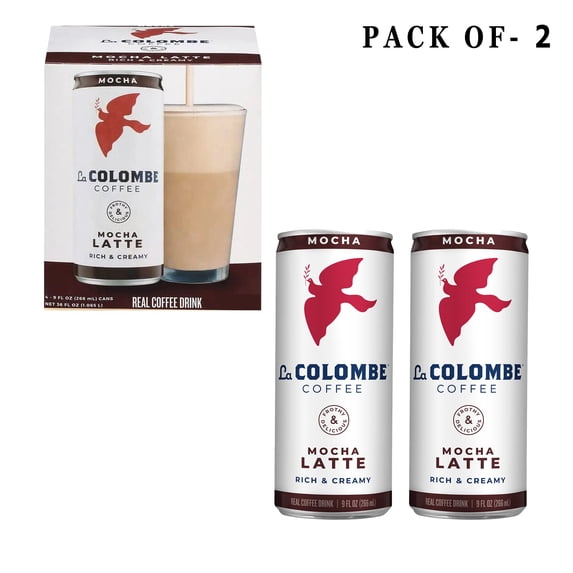 Pack Of 2 La Colombe Draft Latte Cold Brew Coffee Rich And Creamy | 9 Fl Oz Per Can | GOLDENROW