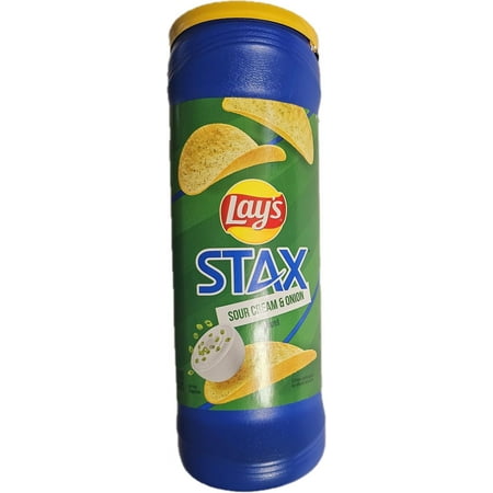 Pack Of 2 Lay's Stax Sour Cream & Onion Potato Crisps - 5.5 oz (Packaging May Vary)