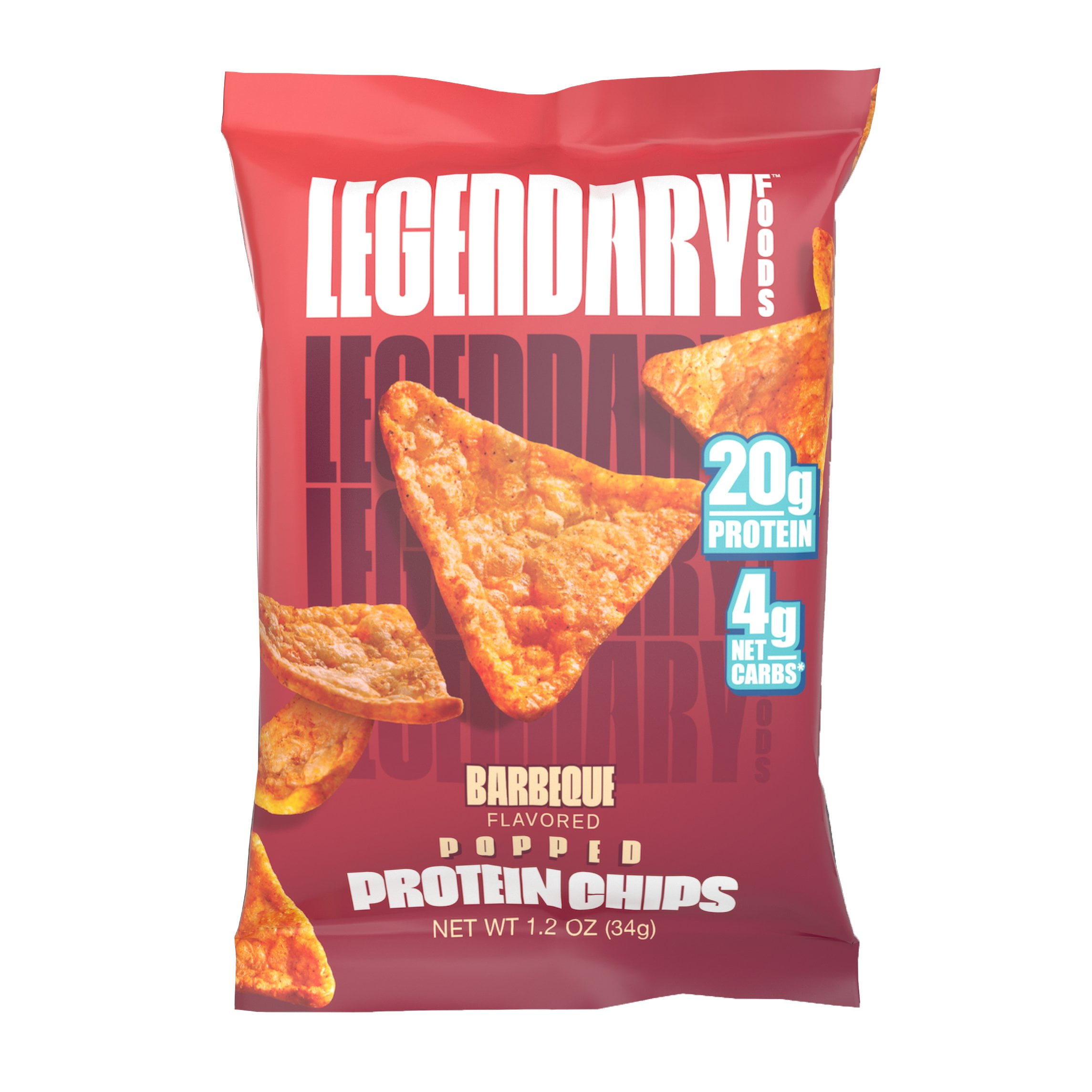 Pack Of 2 Legendary Foods 20g Protein Chips - Barbeque - 1.2 oz (Packaging May Vary)