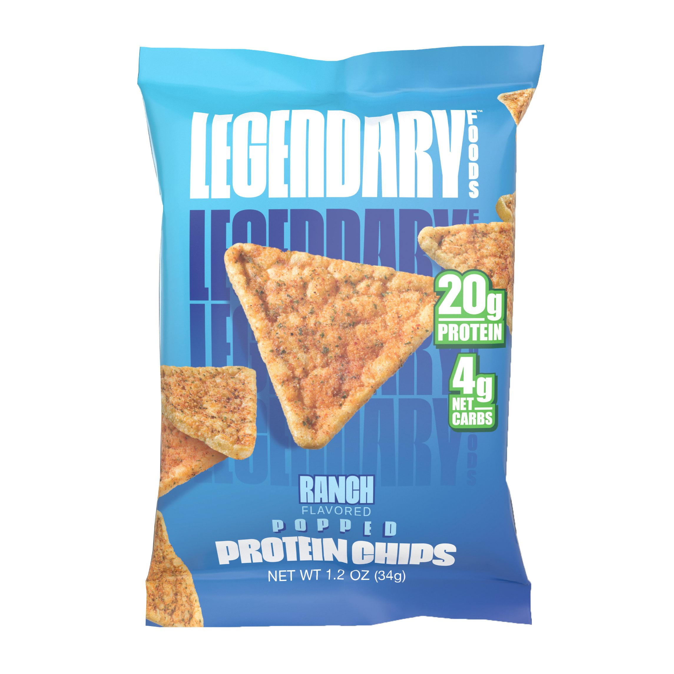 Pack Of 2 Legendary Foods 20g Protein Chips - Ranch - 1.2 oz (Packaging May Vary)