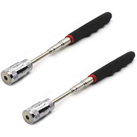 Pack Of 2 Magnetic Extendable 31" inch Pick up Tool Retrieval Tool Telescoping Stainless Steel with LED Light, Finding of Small Metal Items,Iron Nails Screws at Home, Garage, Yard and Office
