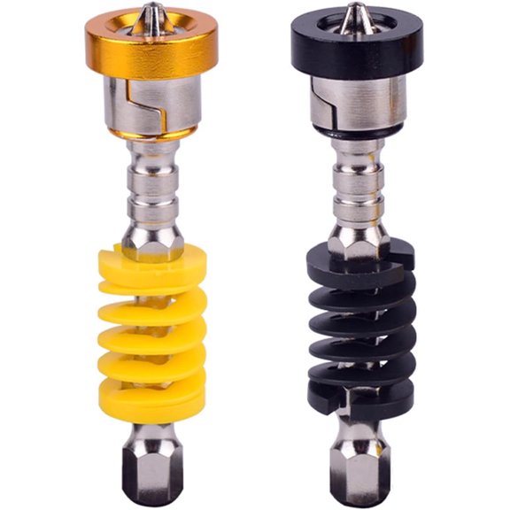 Pack Of 2 Magnetic Spring Loaded Screwdriver Bit Quickly Release Spring Mechanism For Electric Drills Power Tool