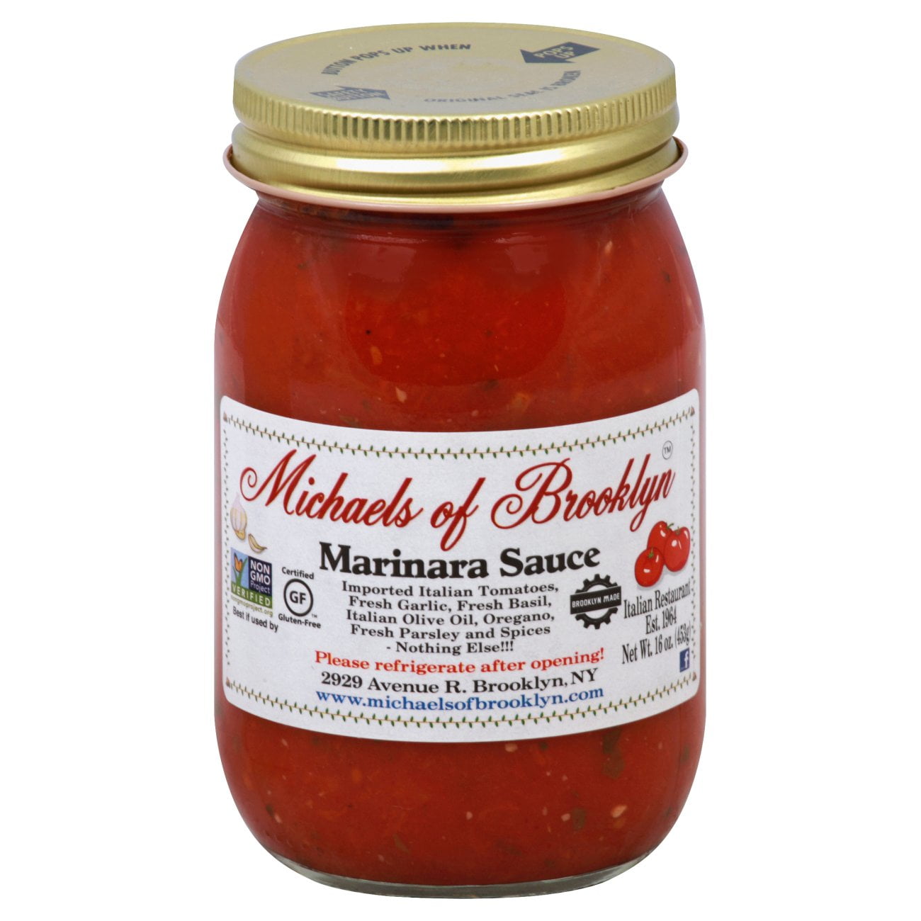 Pack Of 2 Michaels of Brooklyn Marinara Sauce - 16 oz (Packaging May Vary)