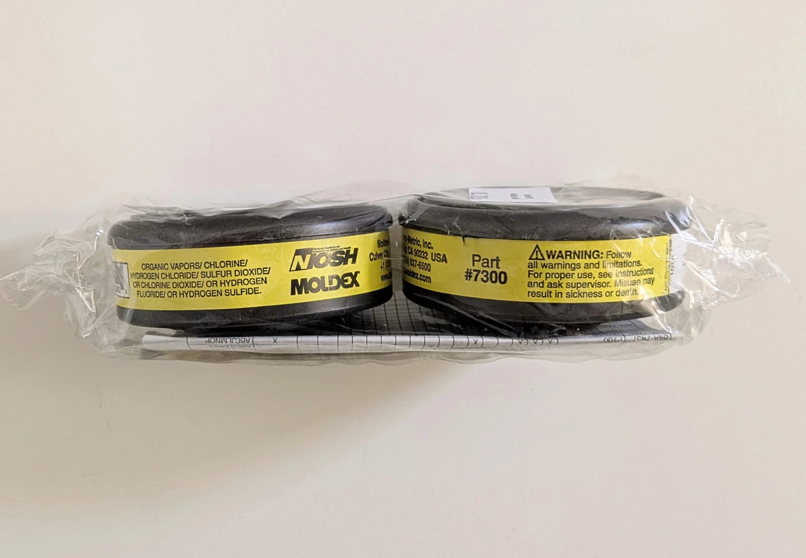 Pack Of 2 Moldex 7300 Organic Vapors Acid Gas Respirator Mask Cartridges - New