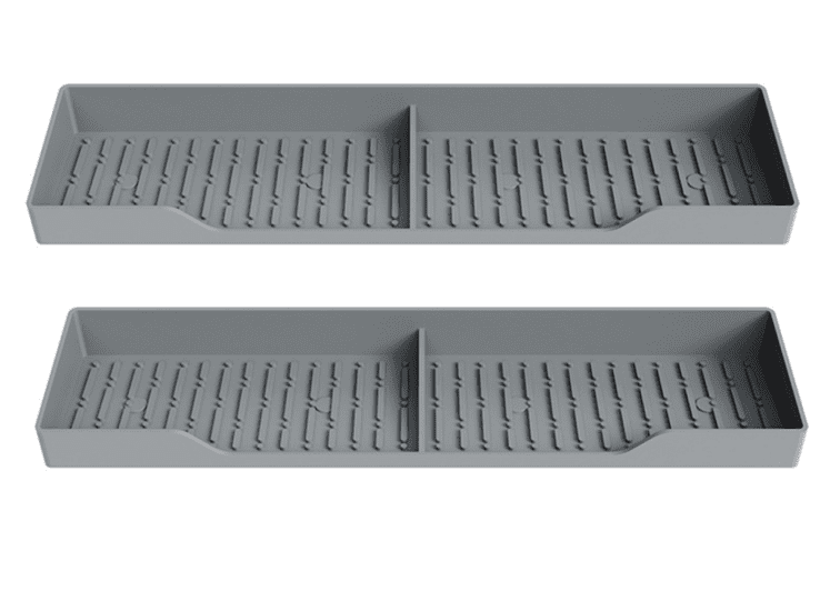 Pack Of 2 Multi-Purpose Silicone Stove Mat: Your Cooktop & Drain Water