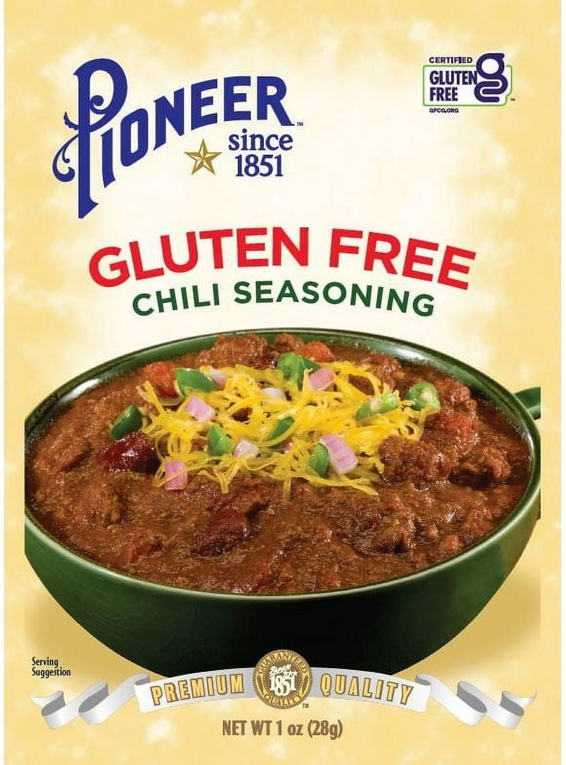 Pack Of Pioneer Brand Gluten Free Chili Seasoning Packet