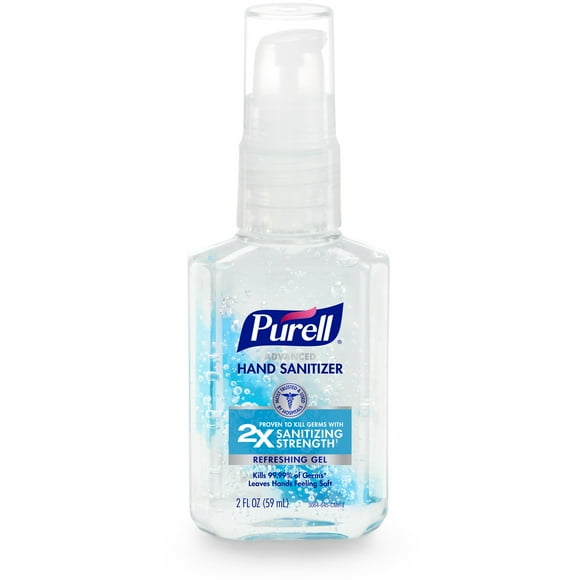 Pack Of 2 Purell Advanced Hand Sanitizer - Refreshing Gel, Travel Size - 2 oz (Packaging May Vary)