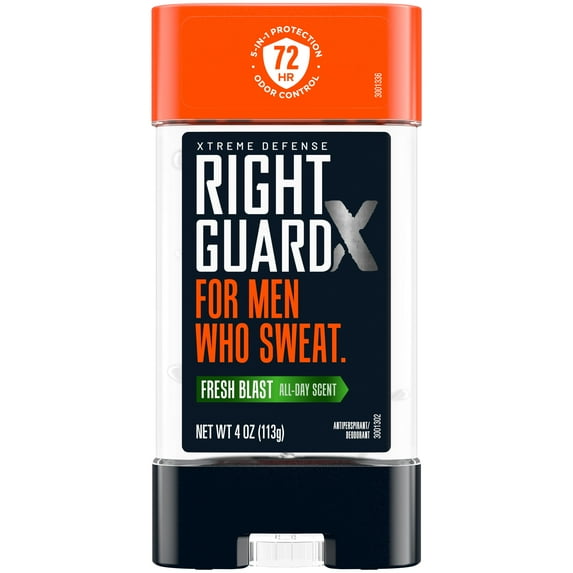 Pack Of 2 Right Guard Xtreme Defense Antiperspirant Deodorant Gel, Fresh Blast - 4 oz (Packaging May Vary)