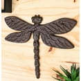 thumbnail image 1 of Pack Of 2 Rustic Forged Cast Iron Whimsical Auspicious Dragonfly Wall Decors, 1 of 10