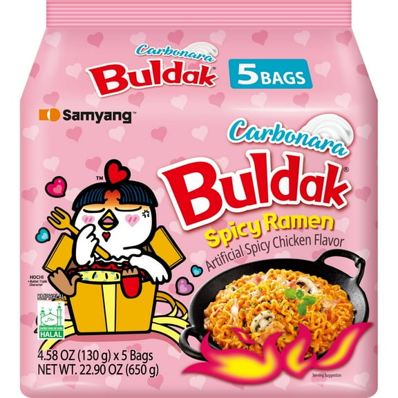 Pack Of 2 Samyang Buldak Spicy Chicken Carbonara Flavor Ramen - 5 pk (Packaging May Vary)