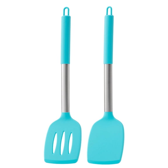 Pack Of 2 Silicone Spatulas for Cooking Non-Stick Kitchen Tools Ideal for Egg Fish Pancakes and Other Culinary