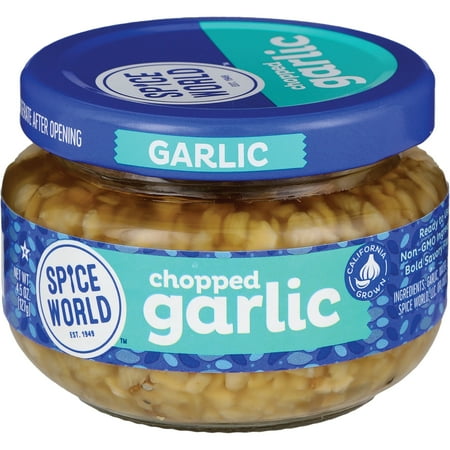 Pack Of 2 Spice World Chopped Garlic, 4.50 oz (Package May Vary)