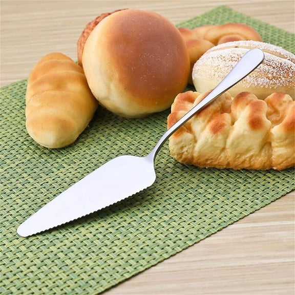 Pack Of 2 Stainless Steel Pizza Pie Cake Server Serving Shovel Cutter Set 2PCS,23 cmx4.5 cm,Silver