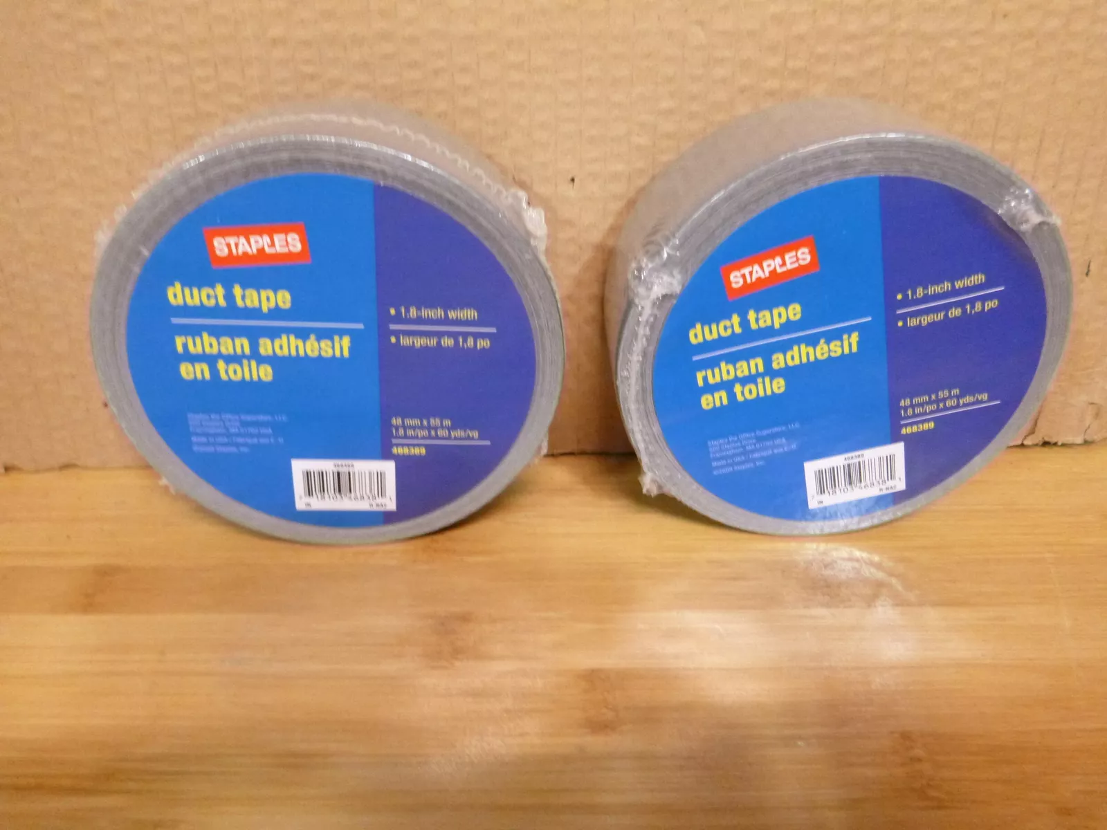 Pack Of 2 - Staples Utility Duct Tape 1.8" Width X 60 Yds Each