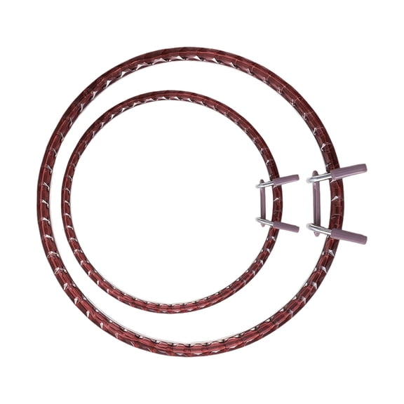 Pack Of 2 Sturdy Acrylic Embroidery Hoops With Edges For Sewing And Crafting Projects