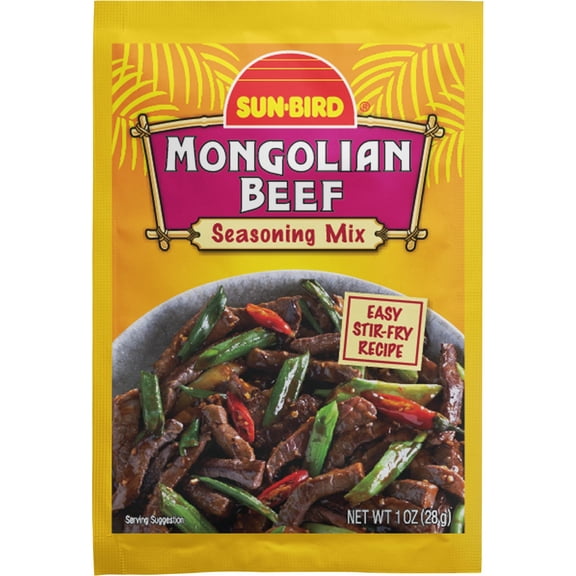 Pack Of 2 Sun-Bird Mongolian Beef Seasoning Mix, 1 oz (Package May Vary)