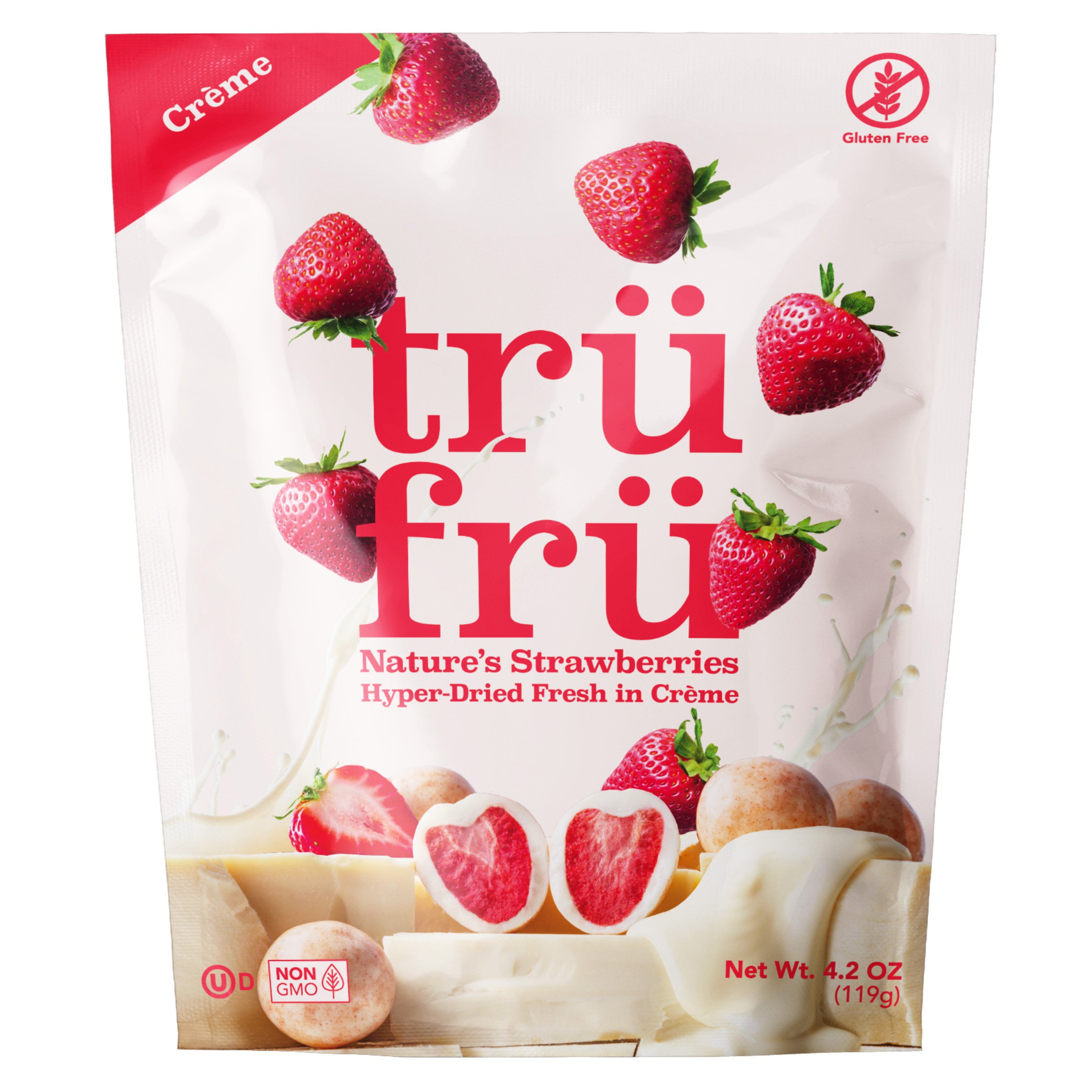 Pack Of 2 Tru Fru Nature's Strawberries - Crème - 4.2 oz (Packaging May Vary)