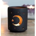 thumbnail image 1 of Pack Of 2 Wicca Mystical Moon And Stars Cutout Ceramic Votive Candle Holders, 1 of 9