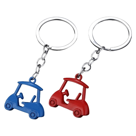 Pack Of 2 Zincs Alloy Realistic Golf Cart Keychains Golf Themed Key Holder Lightweight For Keys Bags Accessories