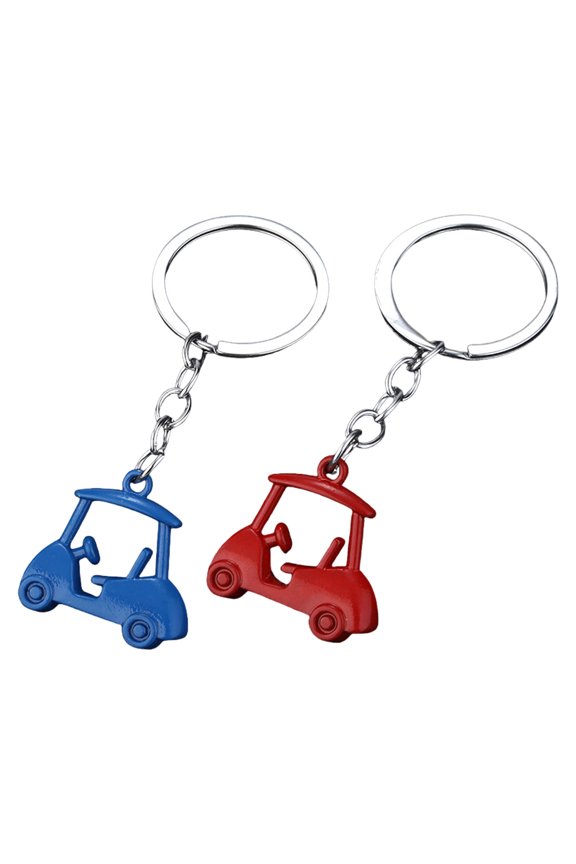 Pack Of 2 Zincs Alloy Realistic Golf Cart Keychains Golf Themed Key Holder Lightweight For Keys Bags Accessories