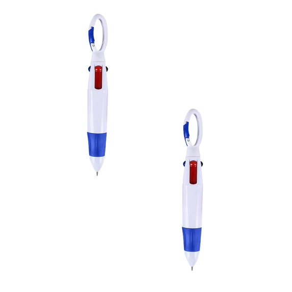 Pack Of 2 pcs 4 In 1 Multi Colored Ink Ballpoint Pens With Keychain For Adults Kids School Stocking Stuffers And And 10ml