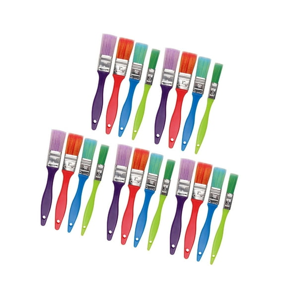 Pack Of 20 Colorful Paint Brush Kid Paint Brush for Gouache Acrylics Oil Watercolor Painting Nylon Bristle Paintbrush