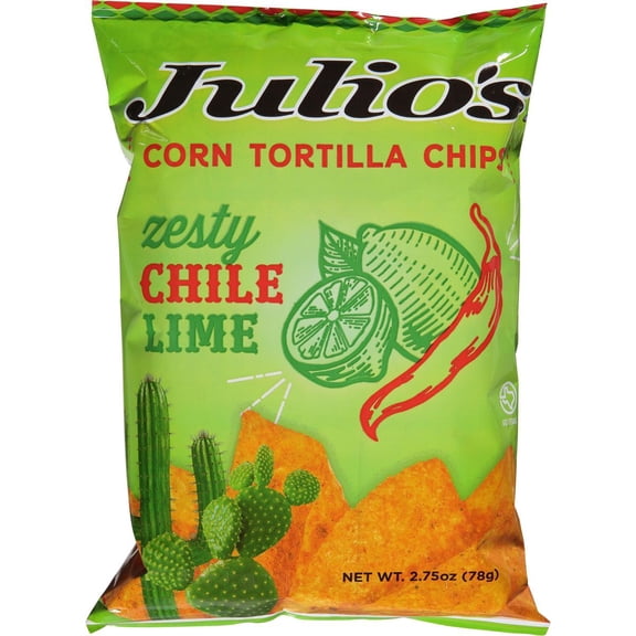 (Pack Of 20) Julio's Tortilla Chip Chile Lime 2.75 Oz