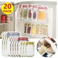 thumbnail image 1 of Pack Of 20 Mason Jar Zipper Bags Food Storage Snack Sandwich Zip Seal Reusable, 1 of 6