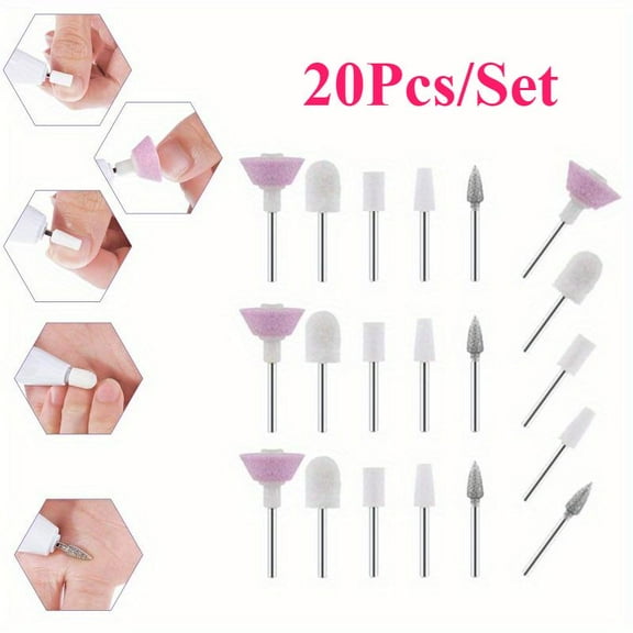 Pack Of 20 Nail File Replacement Head Refills For Perfect Finishing And Well Touch Salon Nails Electronic Nail File And Full Manicure