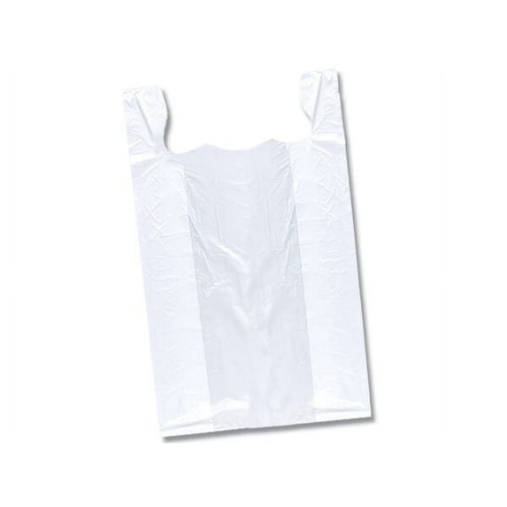 Pack Of 200, Extra Large Solid White Economy Plastic T Sacks 20 X 10 X 30" .75 Mil Made In USA