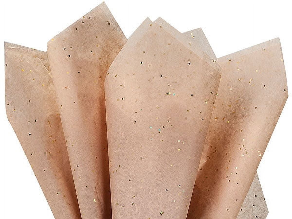 Pack Of 200, Gold Dust Gemstone Tissue On Kraft Paper 20X30" Sheets Made In USA