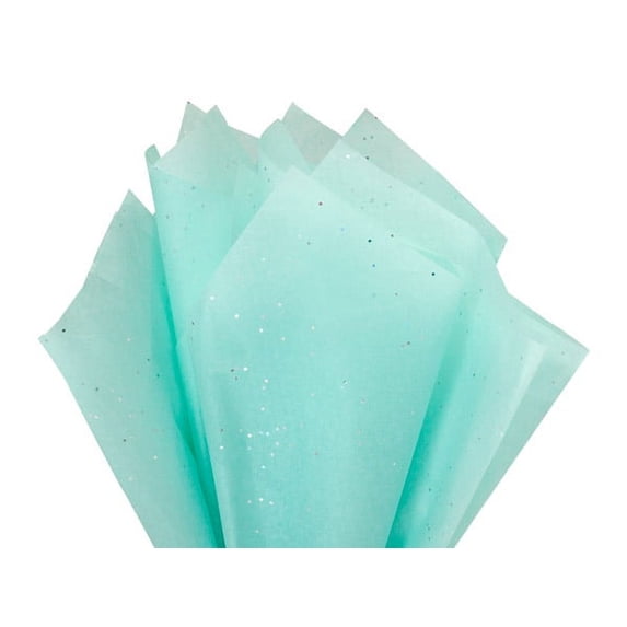 Pack Of 200, Solid Aquamarine Gemstone Tissue Paper 20" X 30" Sheets Made In USA