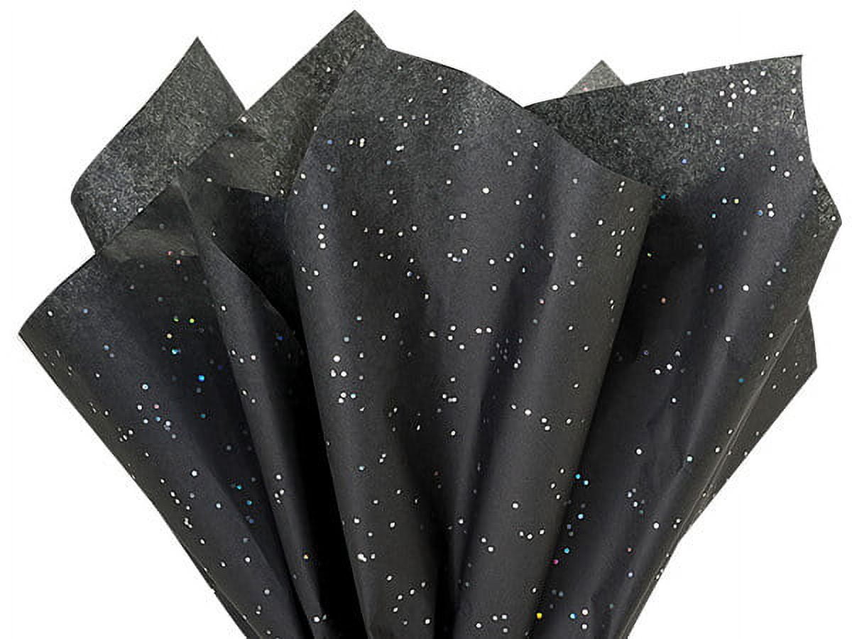 Pack Of 200, Solid Black Onyx Gemstone Tissue Paper 20" X 30" Sheets Made In USA For Special Occasion Packaging