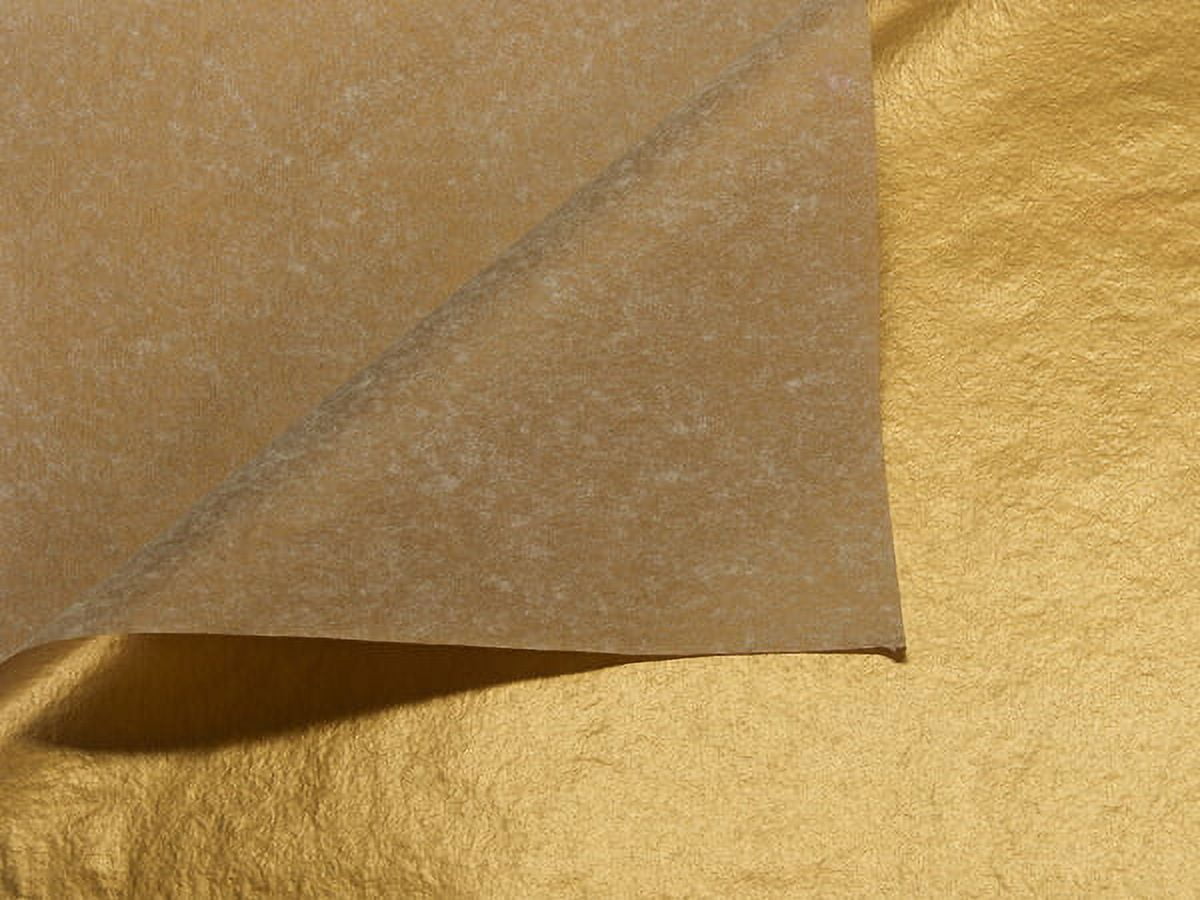 Pack Of 200, Solid Metallic Gold Tissue Paper 20" x 30" Sheets 1-Sided Made in USA