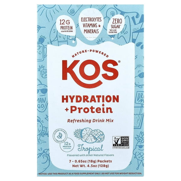 (Pack Of 21) Kos Hydration Protein Tropical Packet 0.65 Oz