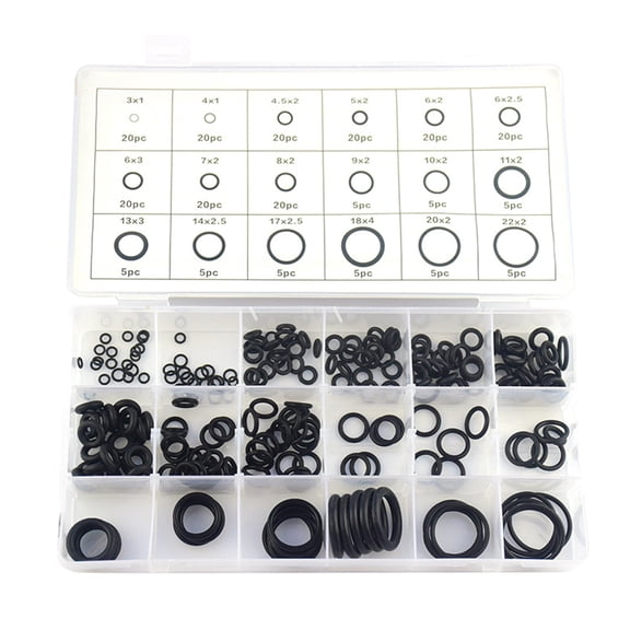 Pack Of 225 Rubber O Rings Assortment Gaskets Sealing Rings Wear-resistant and Oil-resistant Repair Gasket Rings