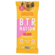 Pack Of 24 B T R Nation Bar Peanut Butter Chocolate Chip Bliss 1.23 Oz
