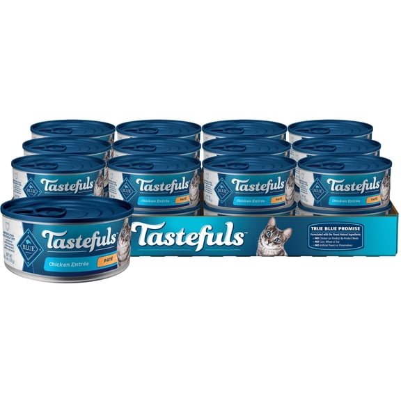 (Pack Of 24) Blue Buffalo Cat Food Tastefuls Chicken Pate 5.5 Oz