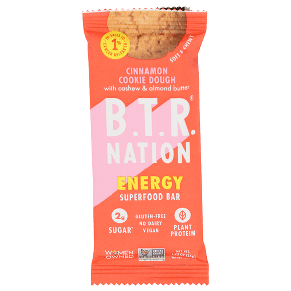 (Pack Of 24) Butter Nation Bar Cinnamon Cookie Dough Energy 1.23 Oz
