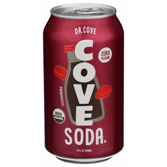 (Pack Of 24) Cove Soda Probiotic Dr Cove 12 Fl Oz