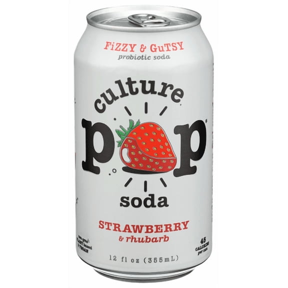 (Pack Of 24) Culture Pop Soda Probiotic Strawberry 12 Fl Oz