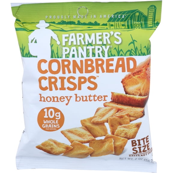 (Pack Of 24) Farmers Pantry Crisps Cornbread Honey Butter 2 Oz