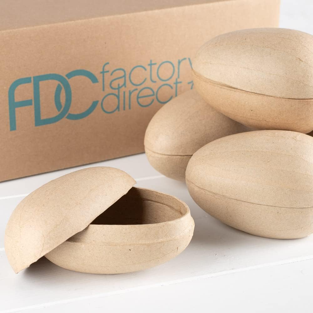 Pack Of 24 Fillable Paper Mache Egg Boxes By Unfinished Ready To