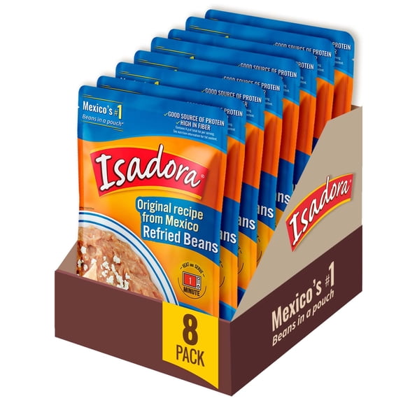 (Pack Of 24) Isadora Bean Refried Original Recipe 15.2 Oz - 3 Boxes 8 each