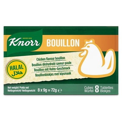 (Pack Of 24) Knorr Bouillon Chicken Halal 8 Pieces 2.8 Oz