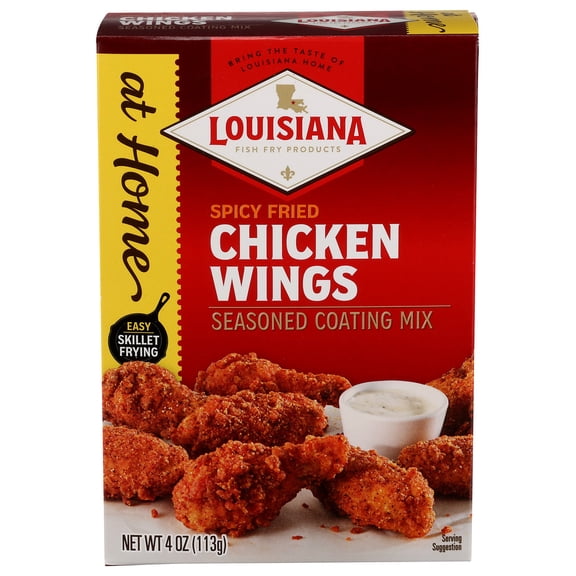 (Pack Of 24) Louisiana Fish Fry Mix Coating Chicken Wing 4 Oz